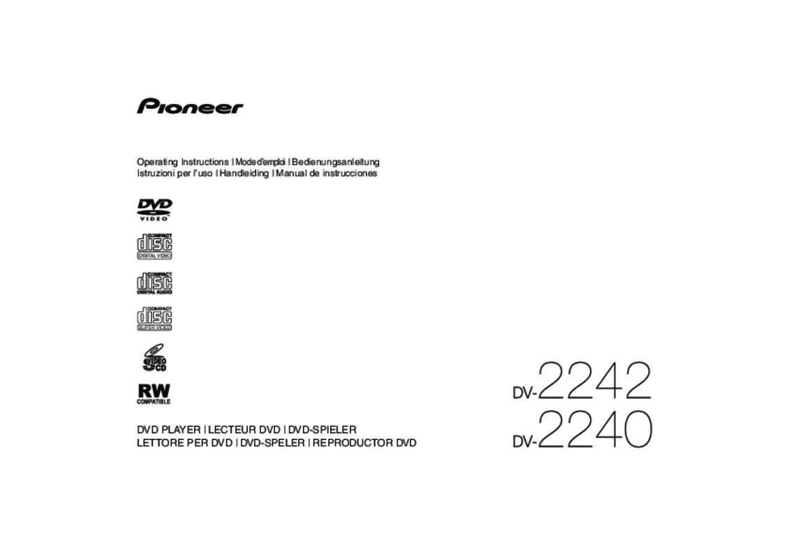 Mode d'emploi PIONEER DV-2242
