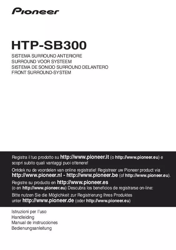 Mode d'emploi PIONEER HTP-SB300