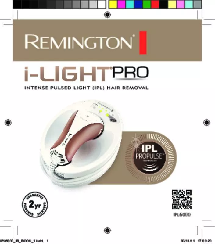 Mode d'emploi REMINGTON IPL 6000