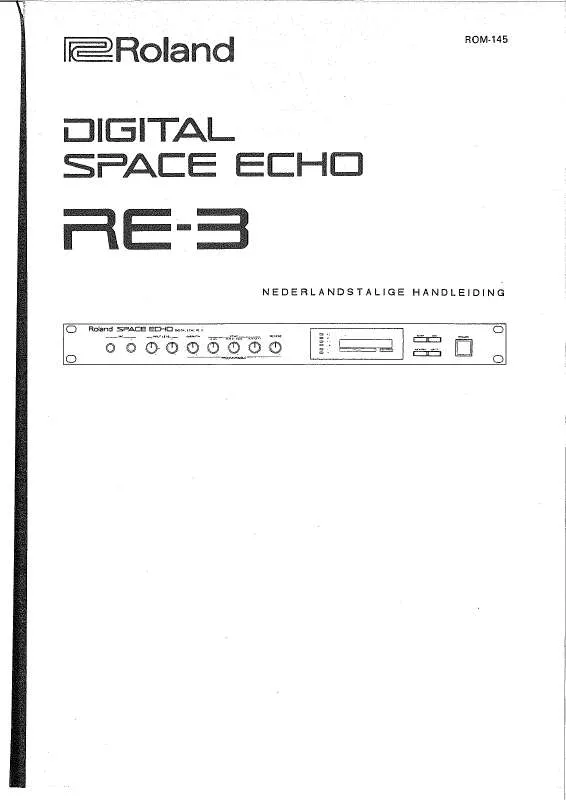 Mode d'emploi ROLAND DIGITAL SPACE ECHO RE-3
