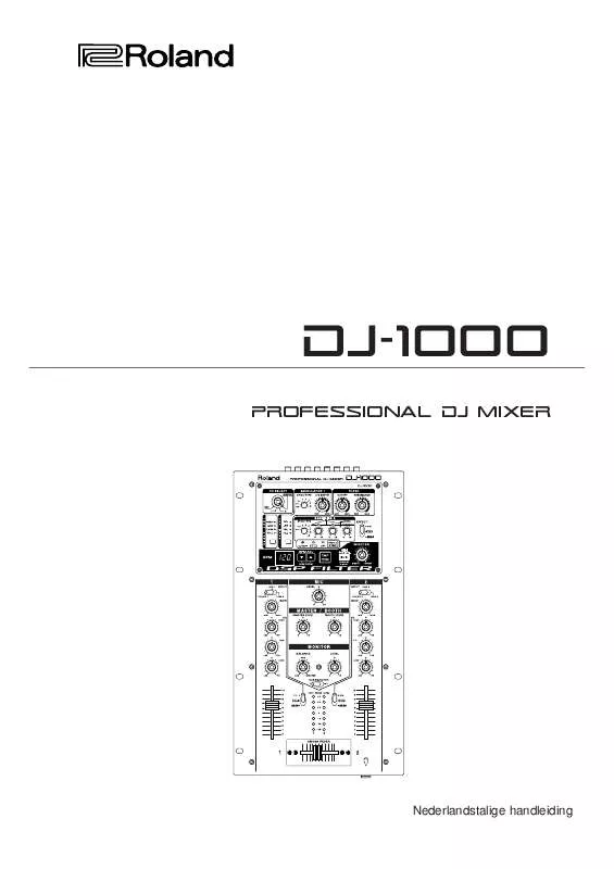 Mode d'emploi ROLAND DJ-1000