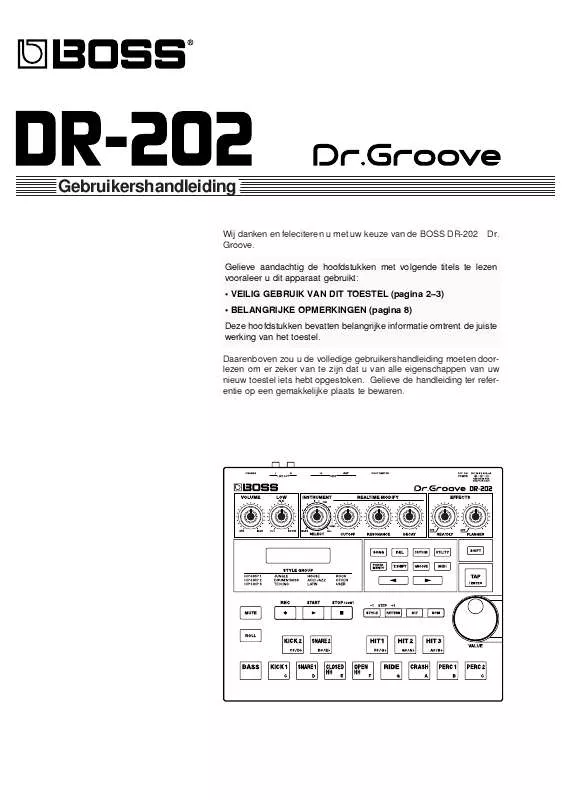 Mode d'emploi ROLAND DR-202