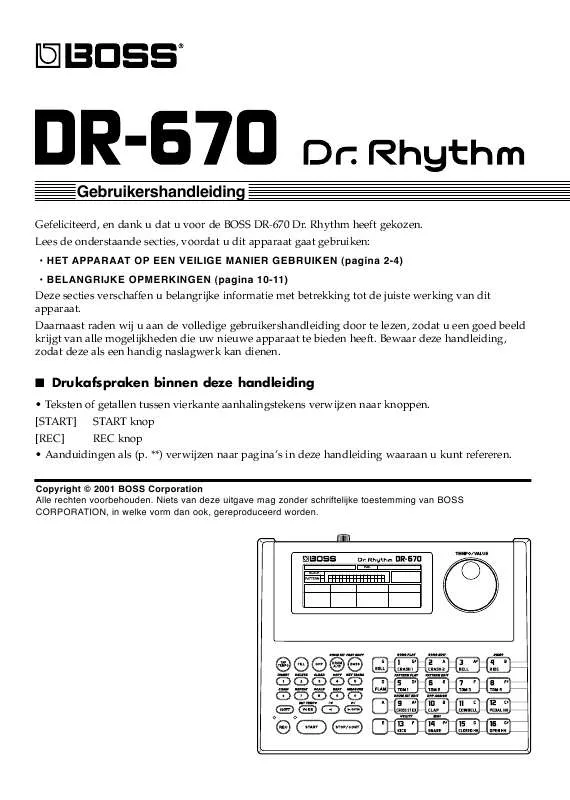 Mode d'emploi ROLAND DR-670