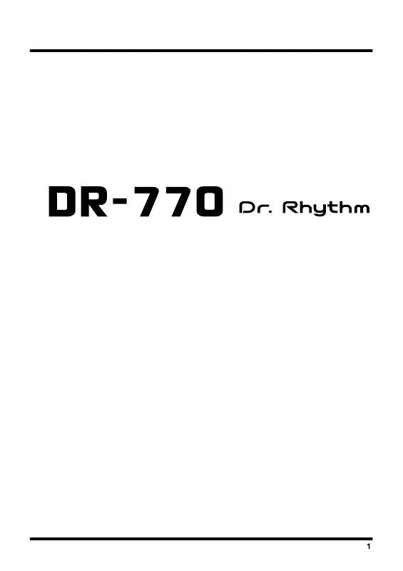 Mode d'emploi ROLAND DR-770