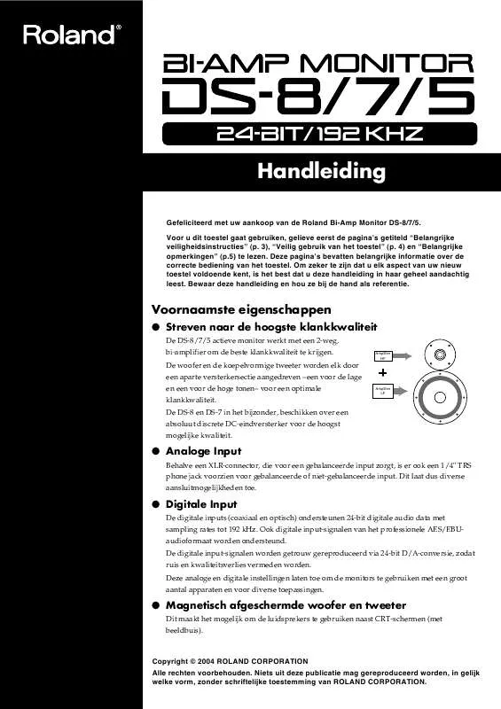 Mode d'emploi ROLAND DS-7