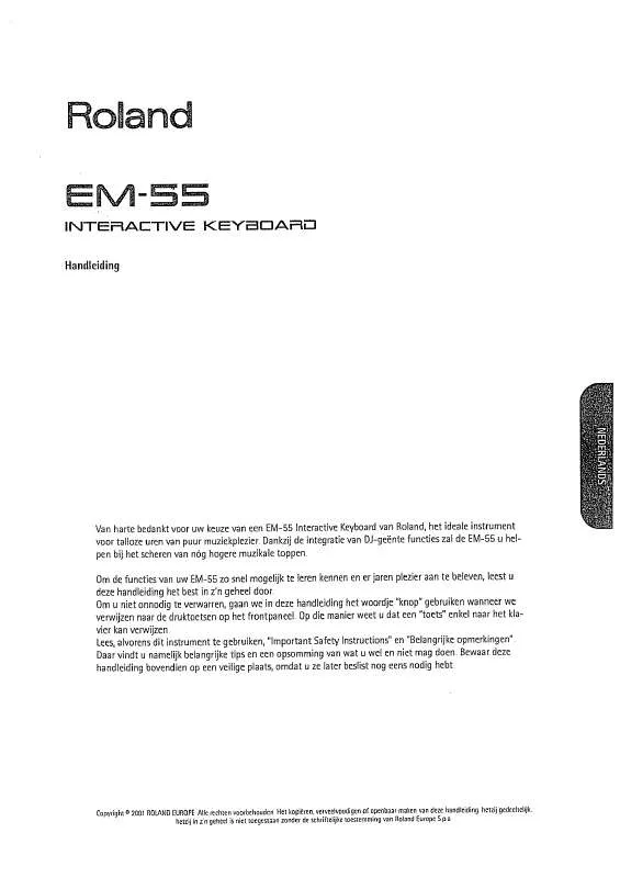 Mode d'emploi ROLAND EM-55