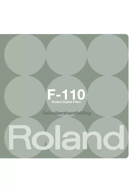 Mode d'emploi ROLAND F-110