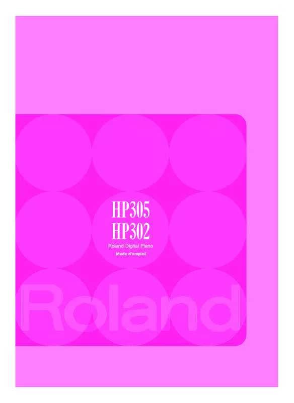 Mode d'emploi ROLAND HP305-PE