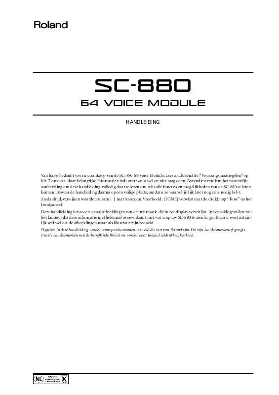 Mode d'emploi ROLAND SC-880