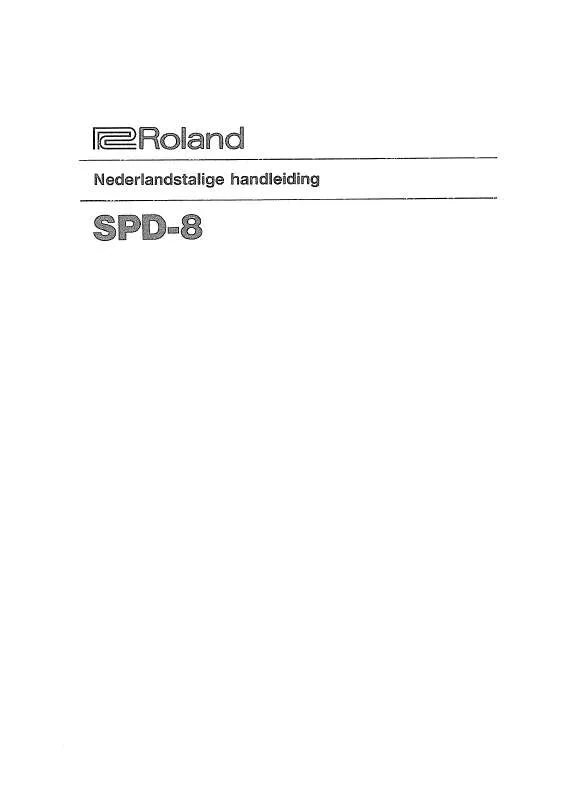 Mode d'emploi ROLAND SPD-8