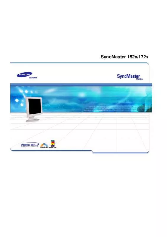 Mode d'emploi SAMSUNG SYNCMASTER 152X