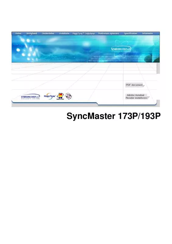 Mode d'emploi SAMSUNG SYNCMASTER 173P