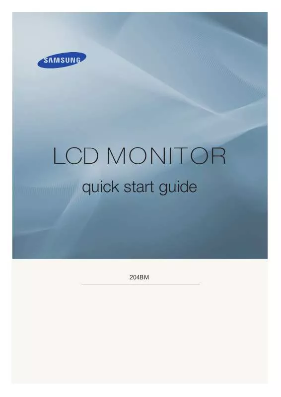 Mode d'emploi SAMSUNG SYNCMASTER 204BM