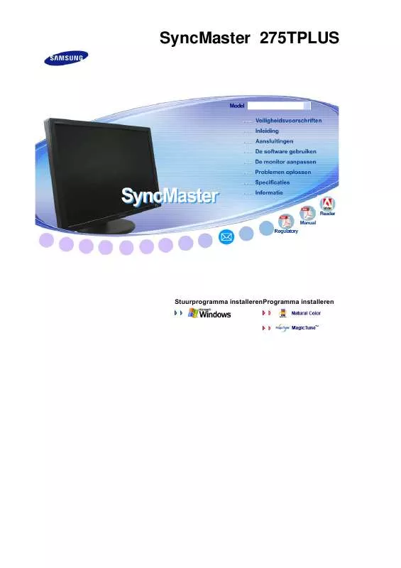 Mode d'emploi SAMSUNG SYNCMASTER 275T+