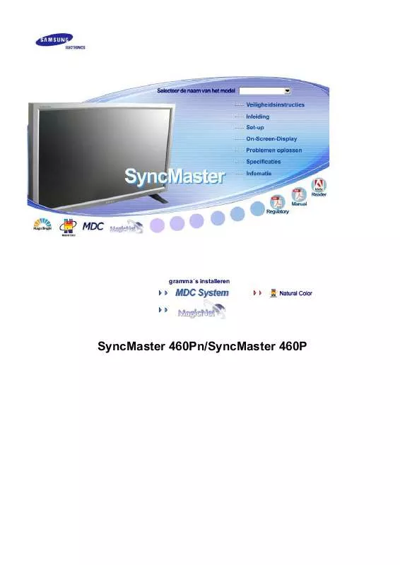 Mode d'emploi SAMSUNG SYNCMASTER 460PN