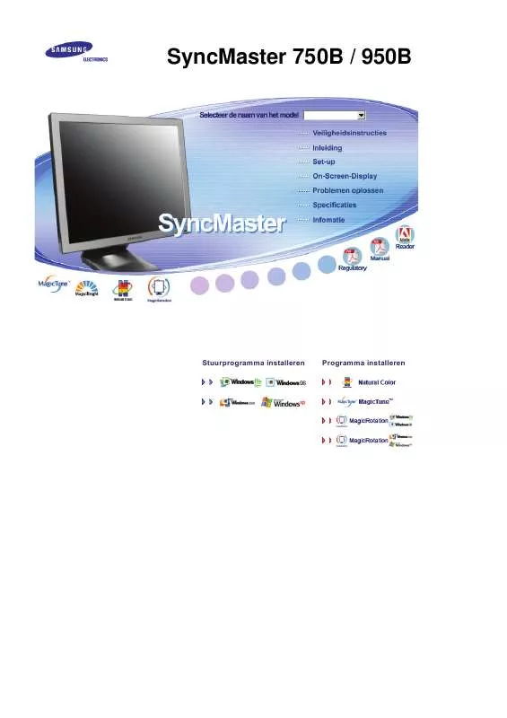 Mode d'emploi SAMSUNG SYNCMASTER 750B