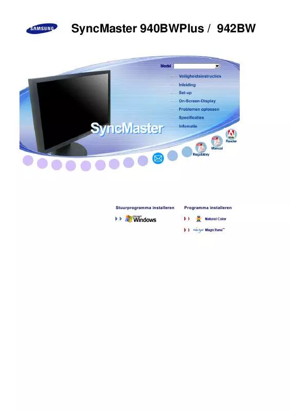 Mode d'emploi SAMSUNG SYNCMASTER 940BW PLUS