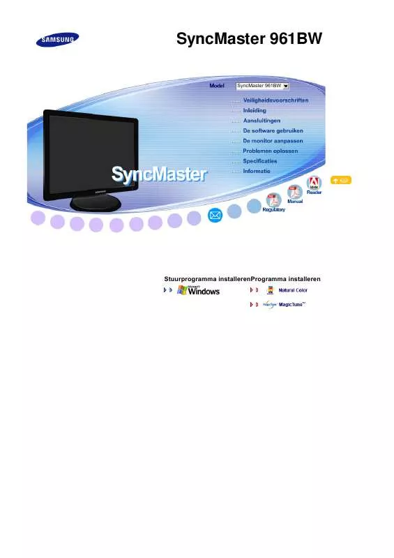 Mode d'emploi SAMSUNG SYNCMASTER 961BW