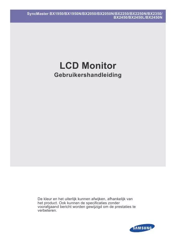 Mode d'emploi SAMSUNG SYNCMASTER BX2450L