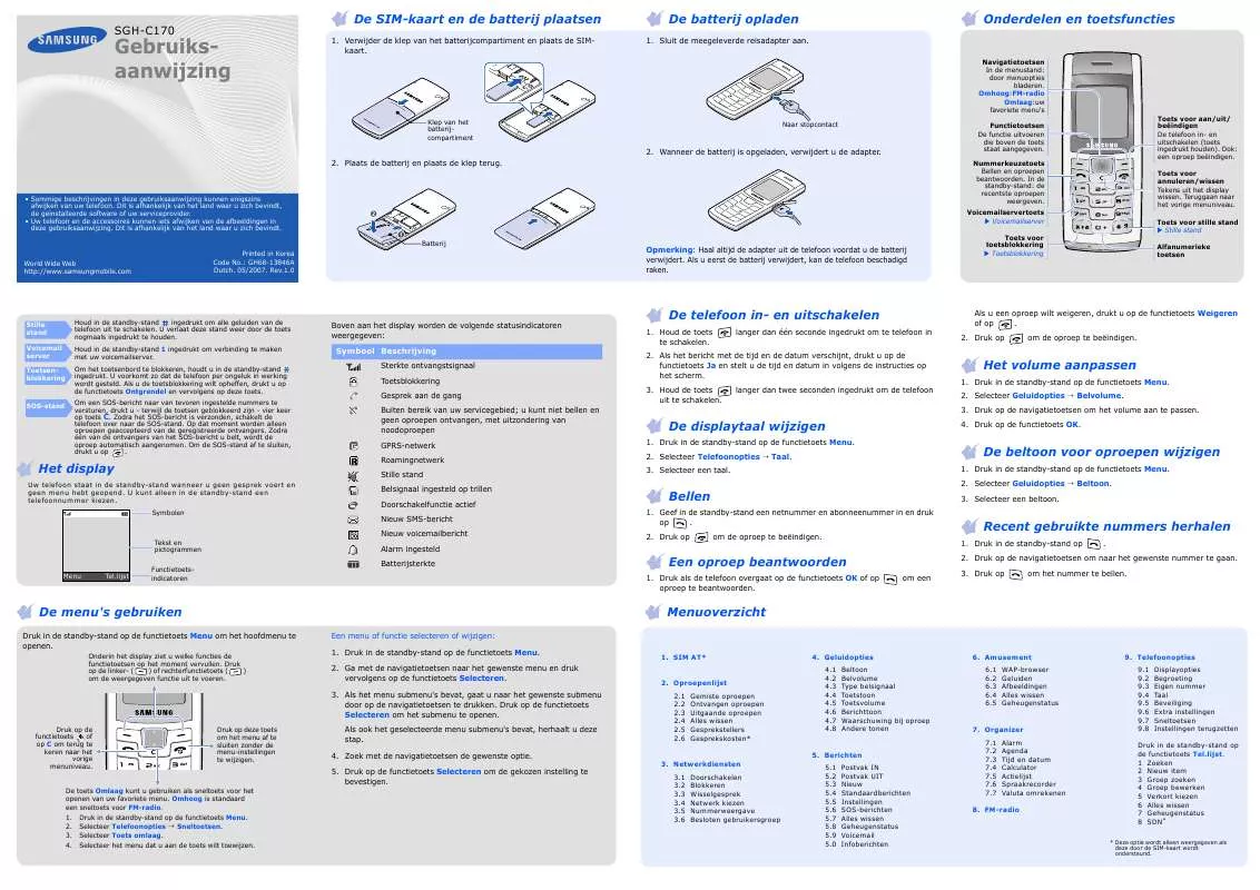 Mode d'emploi SAMSUNG C170