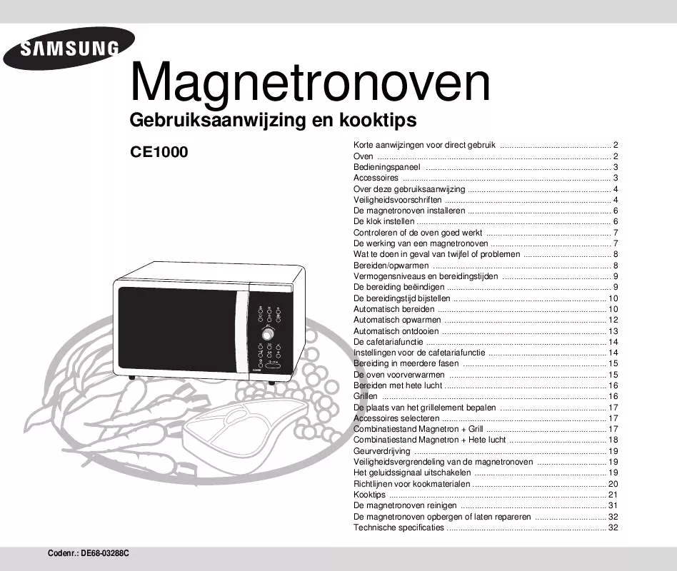 Mode d'emploi SAMSUNG CE1000-S