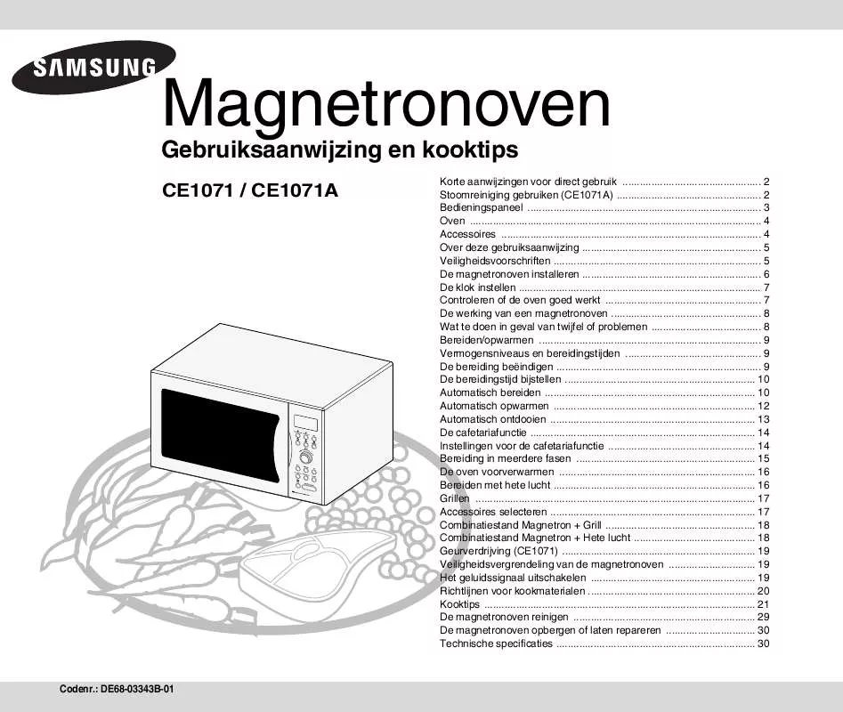 Mode d'emploi SAMSUNG CE1071-S