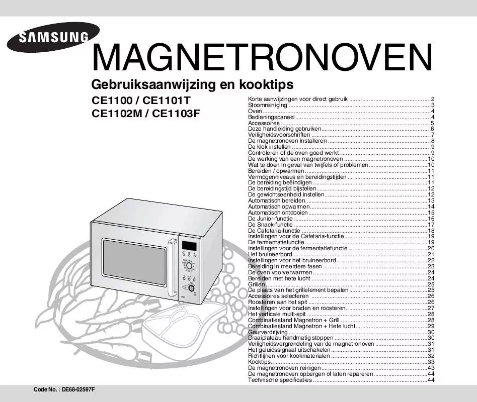 Mode d'emploi SAMSUNG CE1100-S/XEN