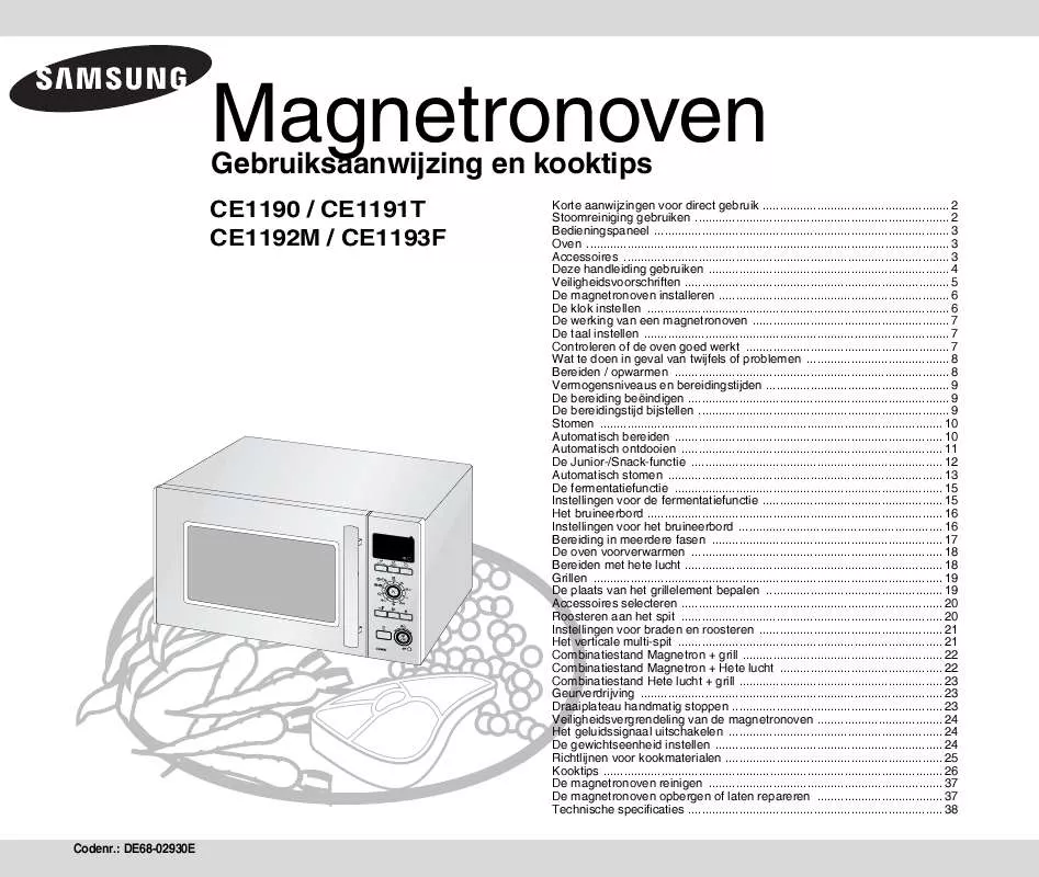 Mode d'emploi SAMSUNG CE1190