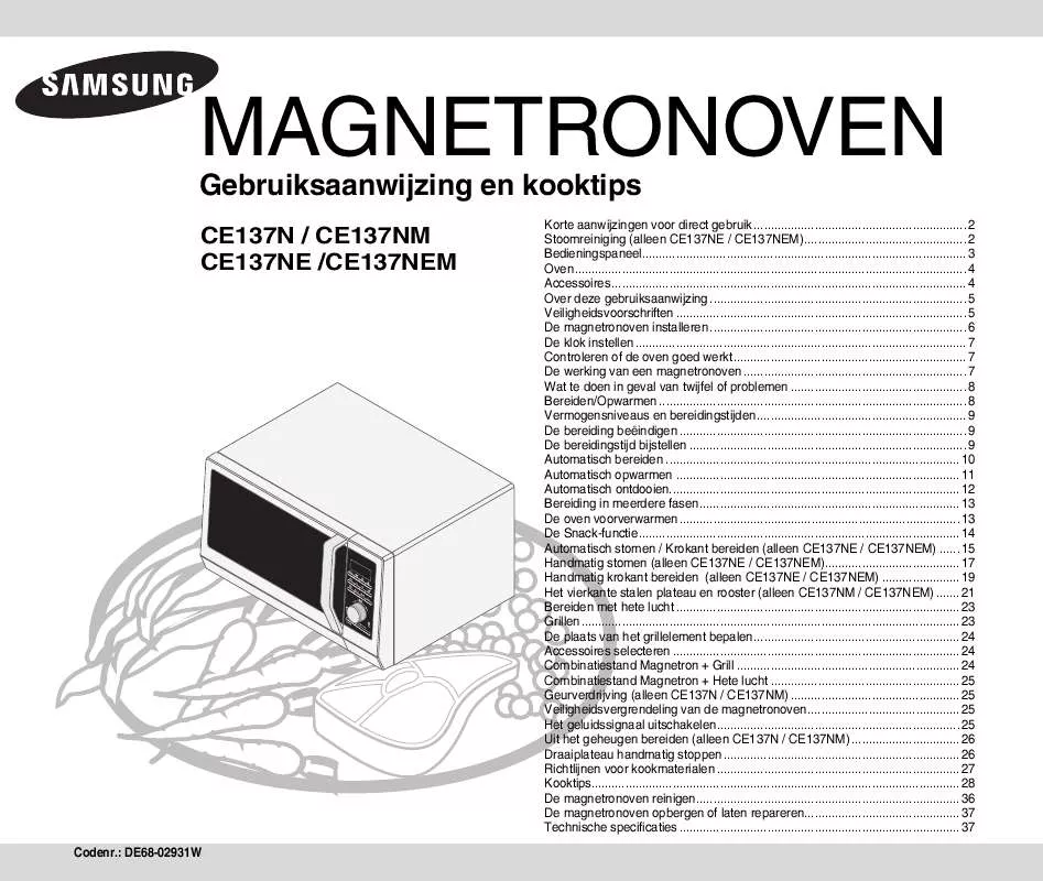 Mode d'emploi SAMSUNG CE137NEM-S