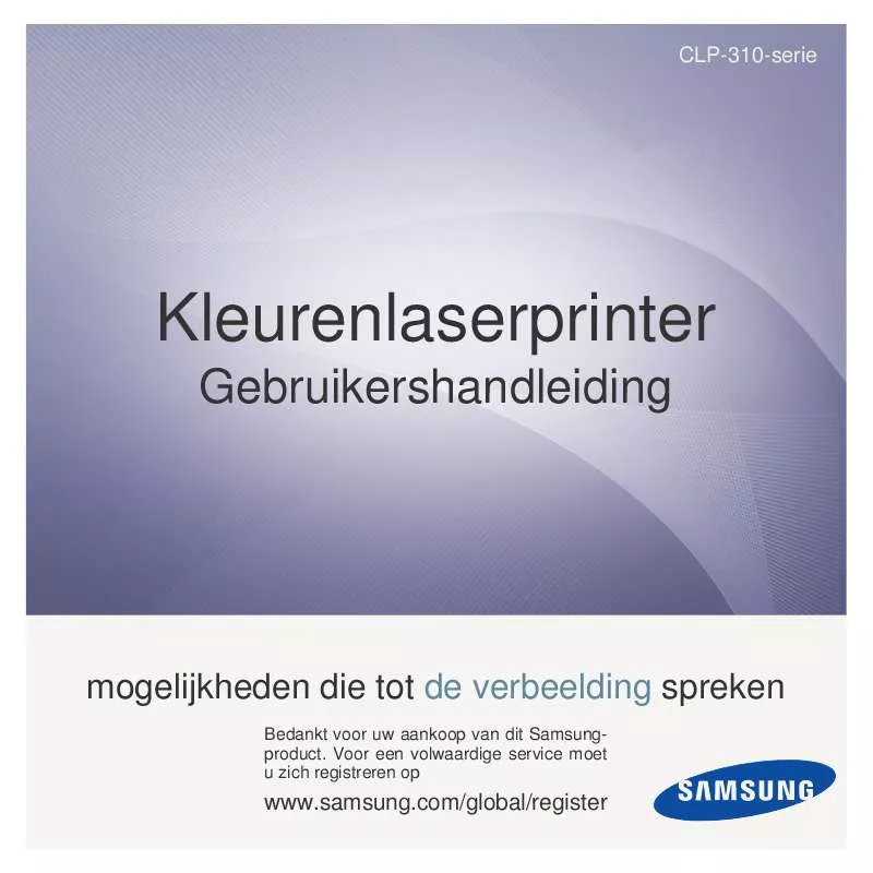 Mode d'emploi SAMSUNG CLP-310N/XEU