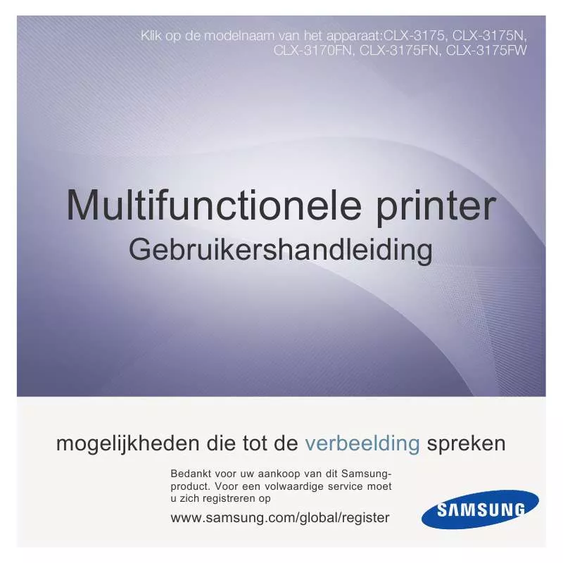 Mode d'emploi SAMSUNG CLX-3170FN/TEG