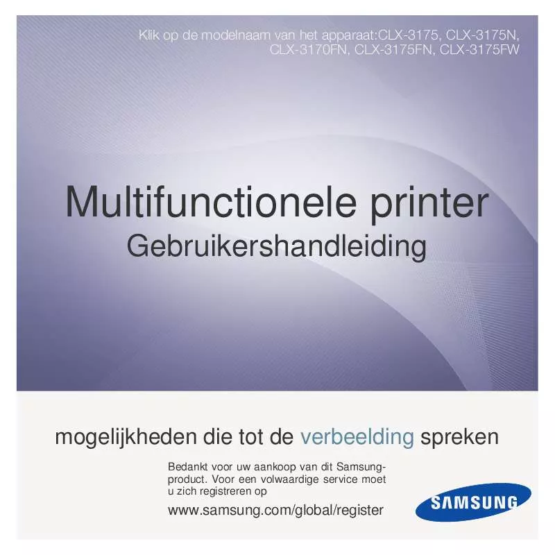 Mode d'emploi SAMSUNG CLX-3175N