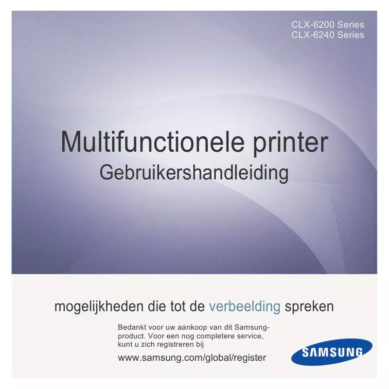 Mode d'emploi SAMSUNG CLX-6200FX/XEU