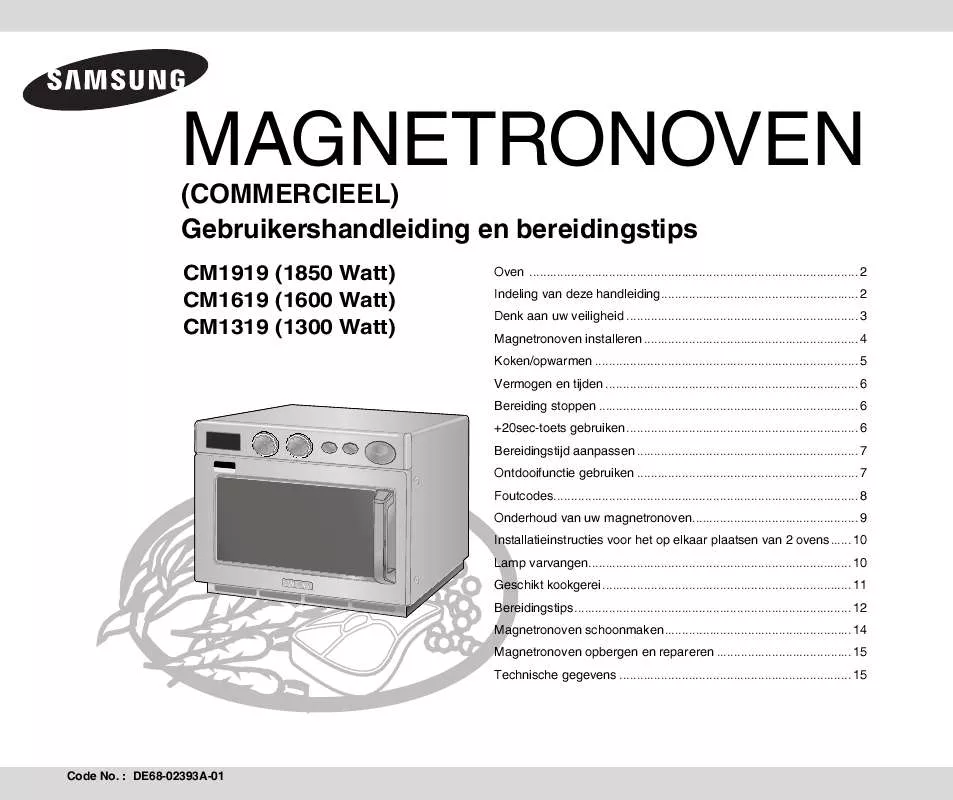 Mode d'emploi SAMSUNG CM1919