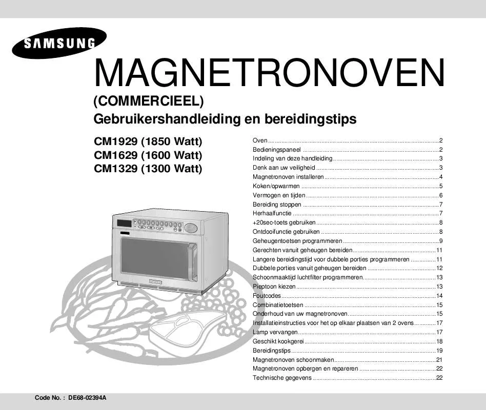 Mode d'emploi SAMSUNG CM1929