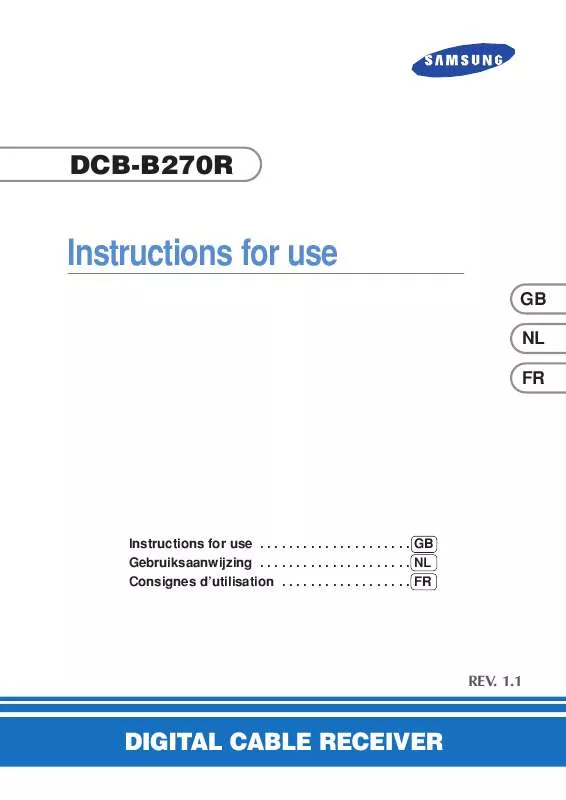 Mode d'emploi SAMSUNG DCB-B270