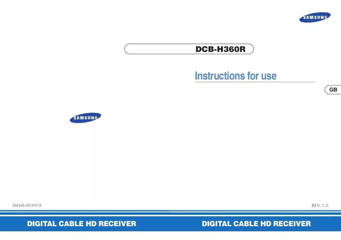 Mode d'emploi SAMSUNG DCB-H360RA