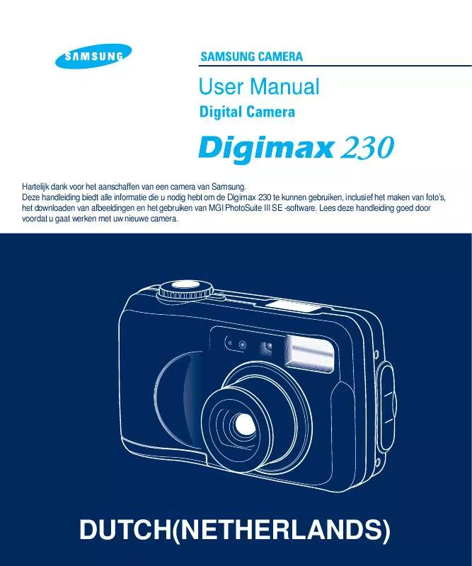 Mode d'emploi SAMSUNG DIGIMAX230