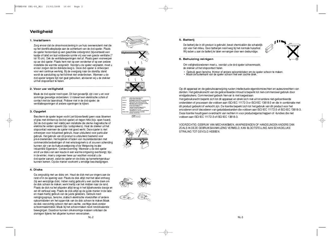 Mode d'emploi SAMSUNG DVD-HD850