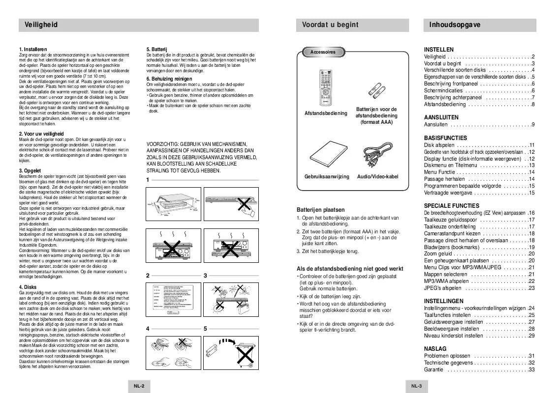 Mode d'emploi SAMSUNG DVD-P345