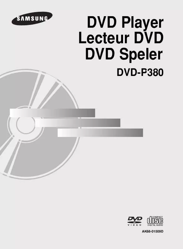 Mode d'emploi SAMSUNG DVD-P380