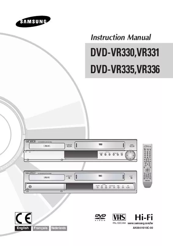 Mode d'emploi SAMSUNG DVD-VR335