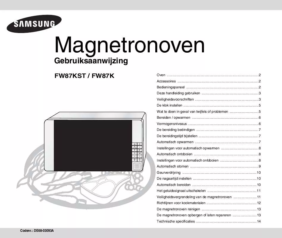 Mode d'emploi SAMSUNG FW87KST