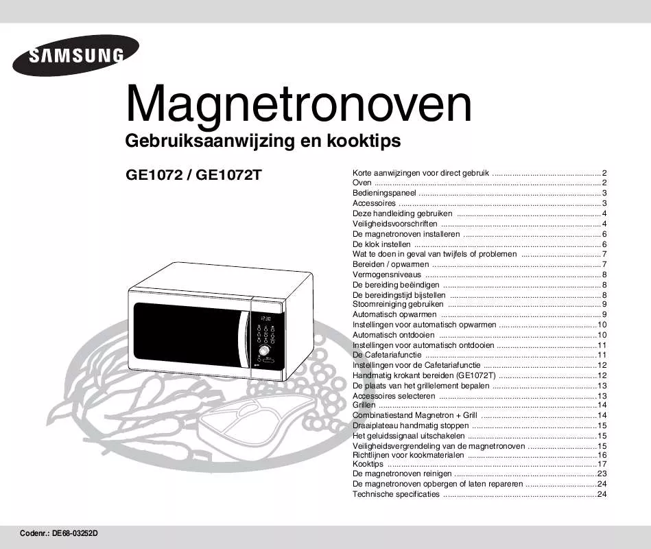 Mode d'emploi SAMSUNG GE1072