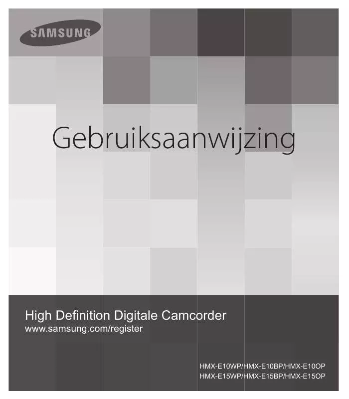 Mode d'emploi SAMSUNG HMX-E10OP