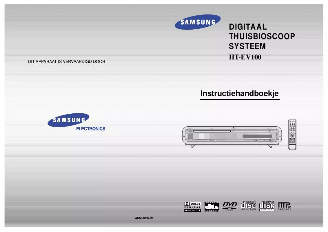 Mode d'emploi SAMSUNG HT-EV100