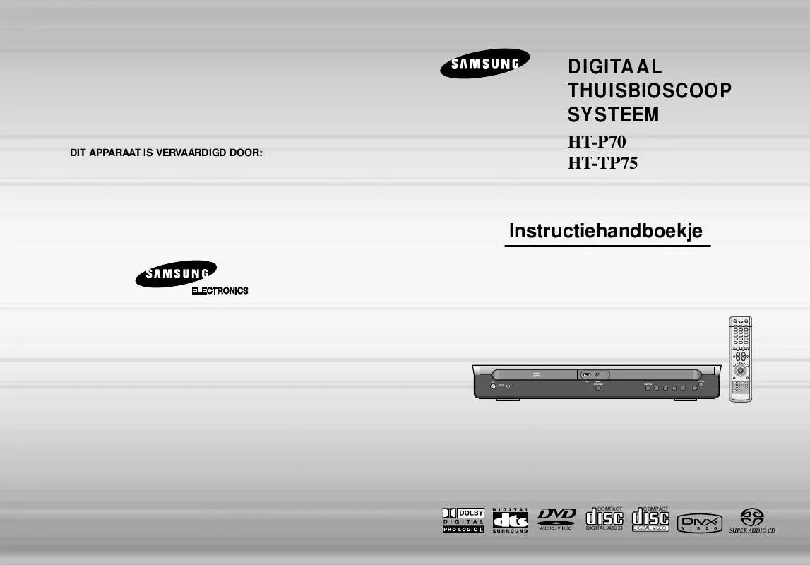 Mode d'emploi SAMSUNG HT-P70