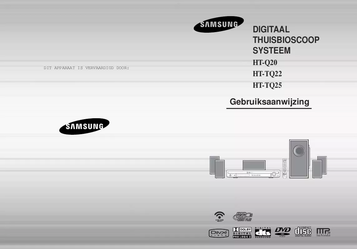 Mode d'emploi SAMSUNG HT-Q20R