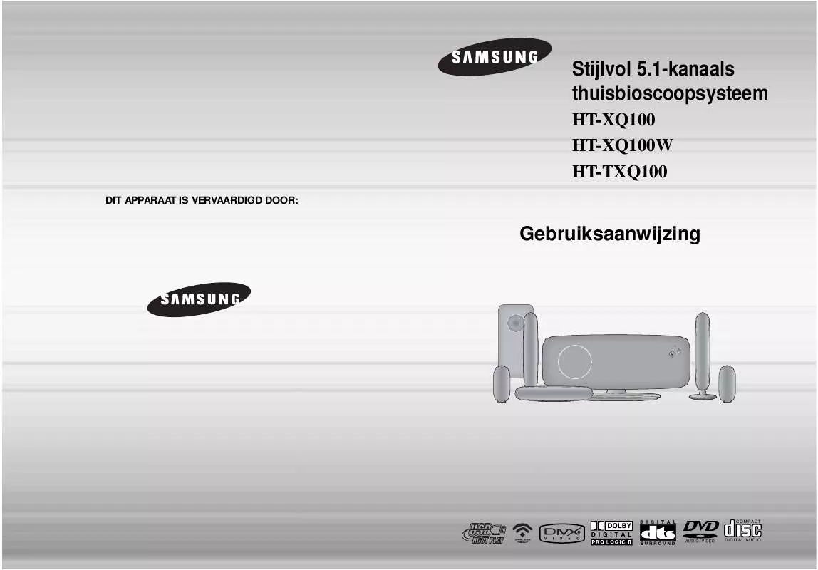 Mode d'emploi SAMSUNG HT-TXQ100