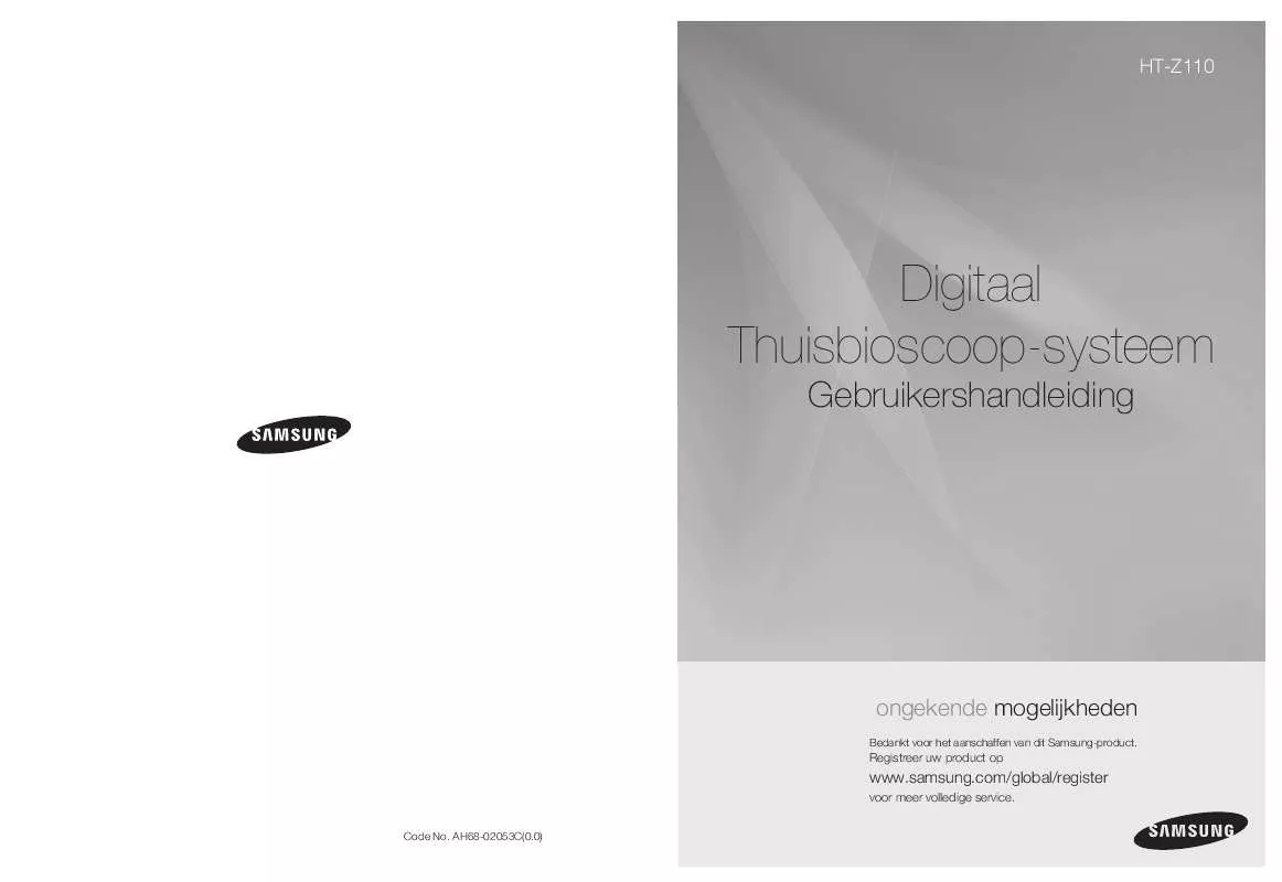 Mode d'emploi SAMSUNG HT-Z110R